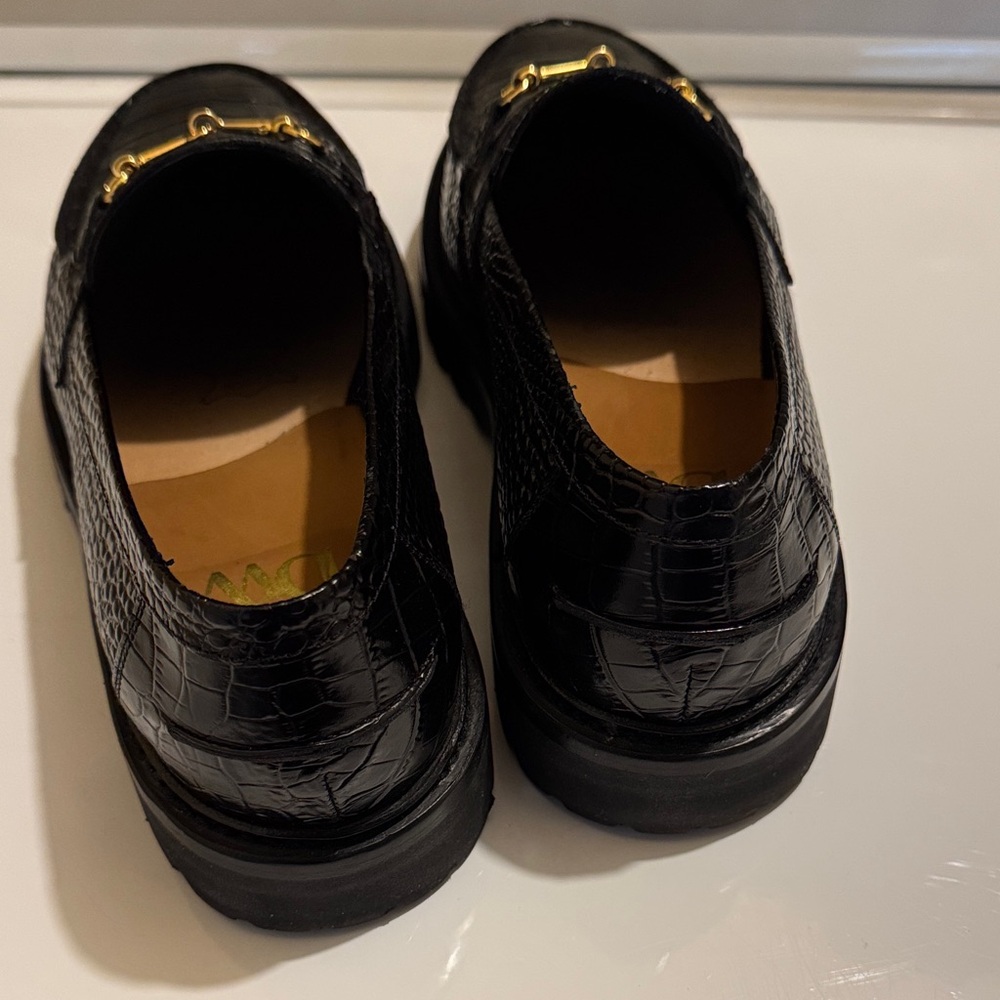 Blackstock & Weber Black Crocodile Textured Horsebit Loafers - Picture 5 of 5